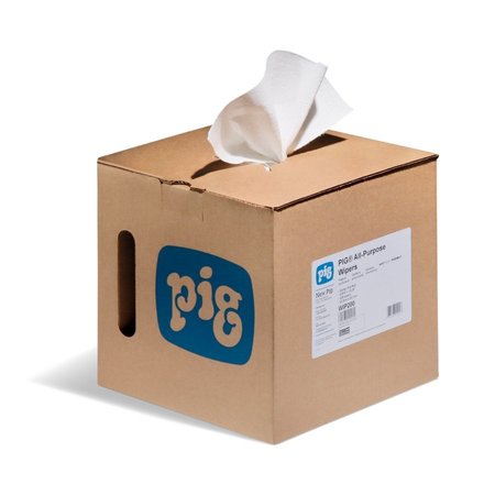 PIG PIG Disinfectant Compatible Disposable Dry Wipers 225 wipers/box 13.25" L x 8.875" W, 225PK WIP8200